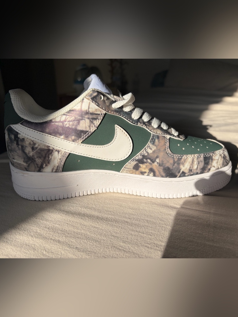 Nike Women's Green & White Camouflage-Print Sneakers